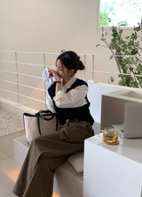 セッター ウール Vネック ニット ベスト/ 4カラー