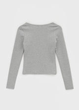 [B-BASIC] Tension Standard Slim U-Neck Long Sleeve Tee (2 SIZE)
