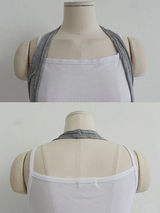 LAYERED-LOOK HALTER DRAPED TOP (3COLORS!)