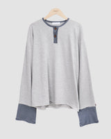 ミオンストライプポイントロングスリーブTシャツ