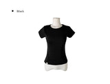 26SS★ [MADE/more BASIC/Tumble Washing] ローブセミクロップドラウンド無地半袖Tシャツ