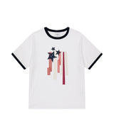 FLAG APPLIQUE RINGER TEE