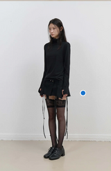 Mock Neck Tee / Black