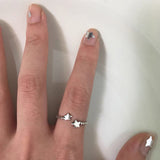 mini star point open ring
