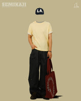 OS Washed Pocket Wide Pants