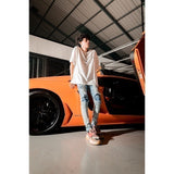 M1トライ バイカー アイスブルー - セラナ ジーンズ