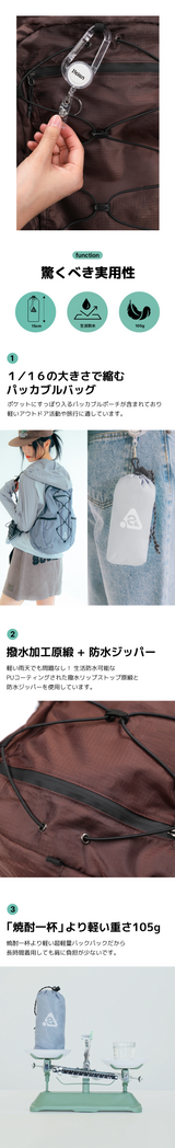 超軽量コンパクトポケットバッグV2 ラベンダー（M）