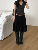 Elin Lace Puff Short-Sleeved T-shirt (2 colors)