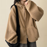 Lanit Boxy Popgle Fleece Hoodie Zip-Up