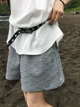 [Scarf SET] リンクルシアーサッカーミニドレス (2 pieces)