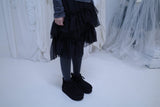 Unbal frill chiffon skirt