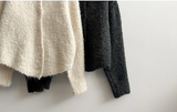 Hani cozy high neck button cardigan