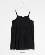 マメコ レース ノースリーブ レイヤード ワンピース