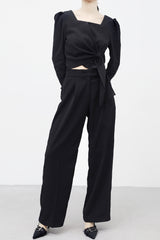 Pura Wide Pintuck Slacks