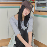 star symbol patch cap brown