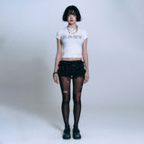 EASY See-through Crop Short Sleeve - WHITE