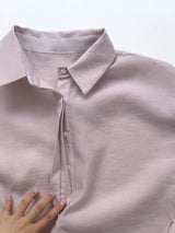 [Short Sleeve ver.] Kaya Wrap See-through Roll-up Shirt