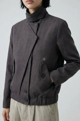 26FW★ [ EEUN MADE ] Asymmetric Button Jumper