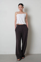 Oblique Neck Sleeveless_White