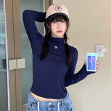 ロゴステッチウールスパンポーラTシャツ