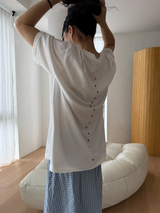 バックアイレットTシャツ