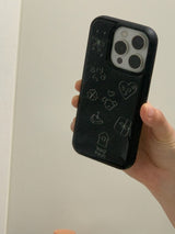 happy puppy case (black)
