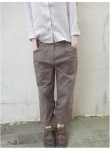 crop shirring pants