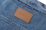 13DE MARZO Bear Denim Jacket Tote Bag Blue
