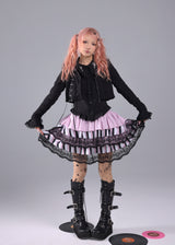 EVIL TOOTH ストライプシンフォニーノートパフィ―スカート