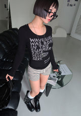 Stripe banding napping shorts