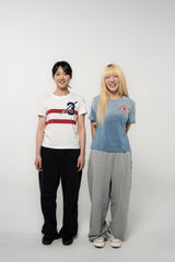 1/2 オーセンティックテーブルテニスクルーTシャツ (ライトインディゴ)