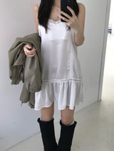 リアン サテン ミニ ドレス(2 colors)