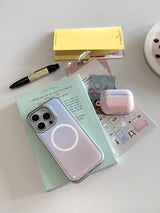 [MADE]コットンキャンディ シルバーエポキシ MagSafe iPhoneケース