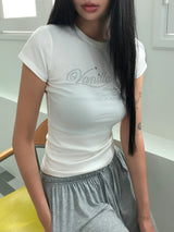 Vanilla Lettering Short-Sleeve T-Shirt
