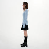 CUTOUT ZIPPER TOP(SKY BLUE)