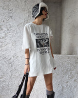 エントンオーバーサイズフィットプリント半袖Tシャツ