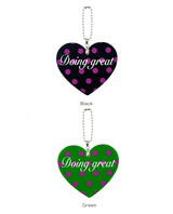 Polka Dot Heart Shape Bag Charm