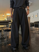 Mona two-tuck wide D-ring slacks