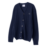 ヘルメスリーVネックケーブルニット UNISEX (4Color)