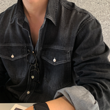 Deface Double Flap Pocket Denim Shirt