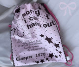Light Pink Drawstring Bag