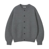 [Unisex] リザーブボタンオーバーフィットカーディガン[GRAY]