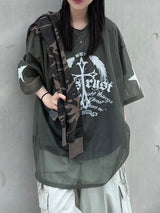 ウィングクロスメッシュTシャツ