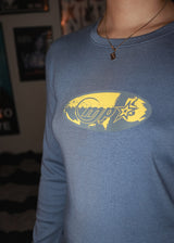 シャーデー長袖Tシャツ ブルー