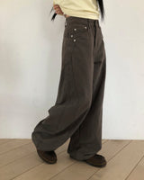 Winky Cotton Wide Pants