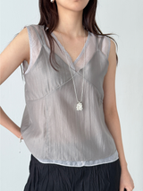 powdery layered blouse (4color)