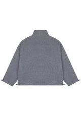 オーバーサイズ ハーフジップ フリース スウェットシャツ