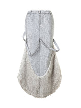 Emoha Silver Cat Tail Burst Leather Fishtail Skirt
