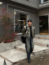 Stadium varsity collar jacket