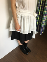 Marine button midi skirt (3color)